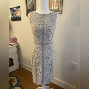 Maggy London Lace Midi Dress in Cream